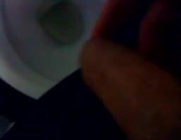 Piss and wank in toilet cubical