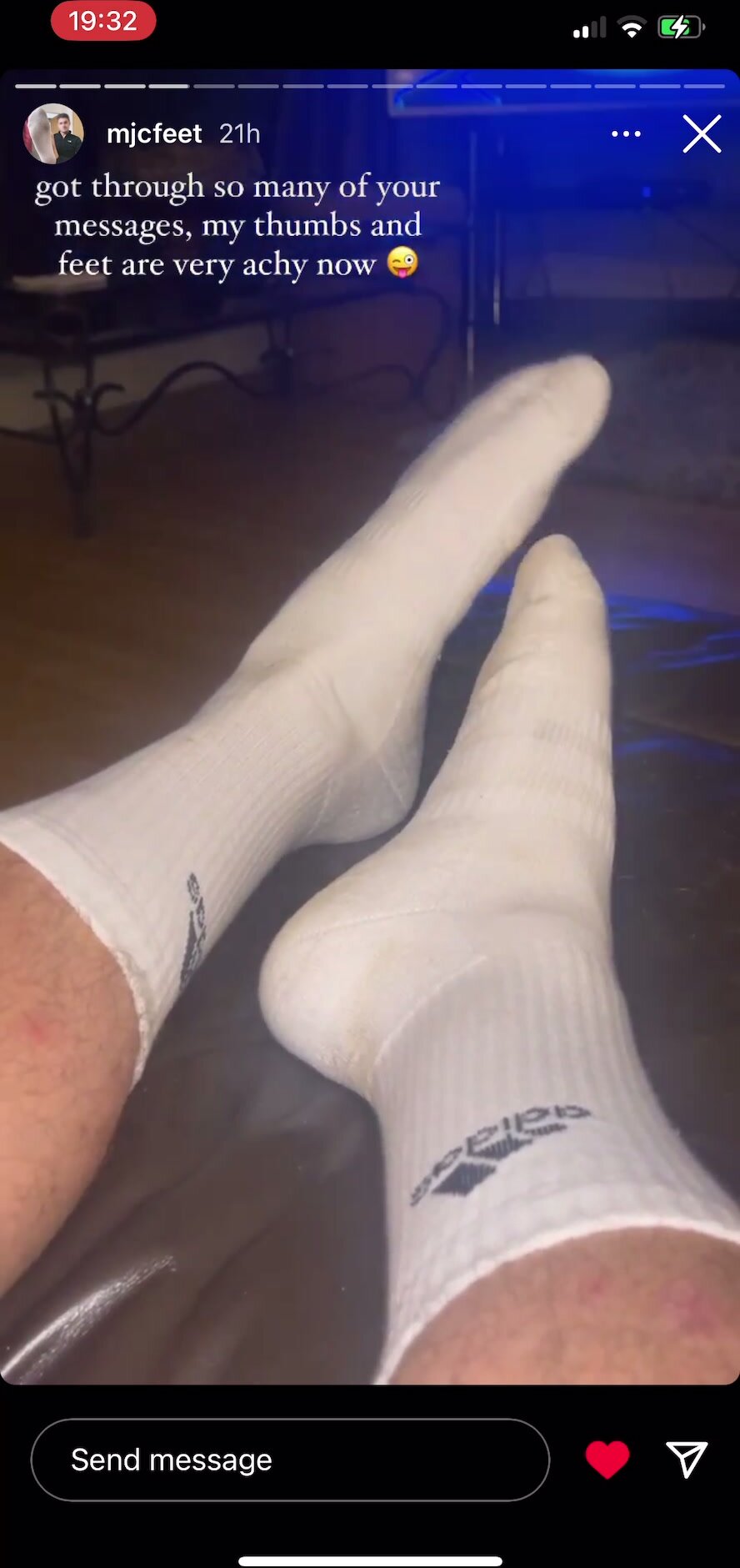 sweaty adidas socks