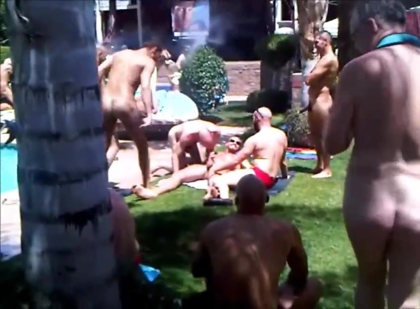 Fun Pool Party (naked guys)