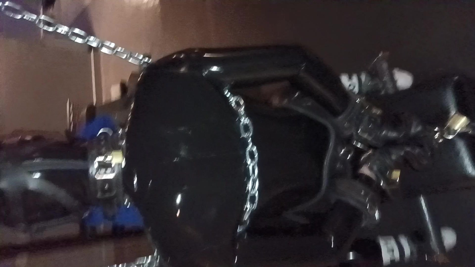 Rubber Gimp Chained up
