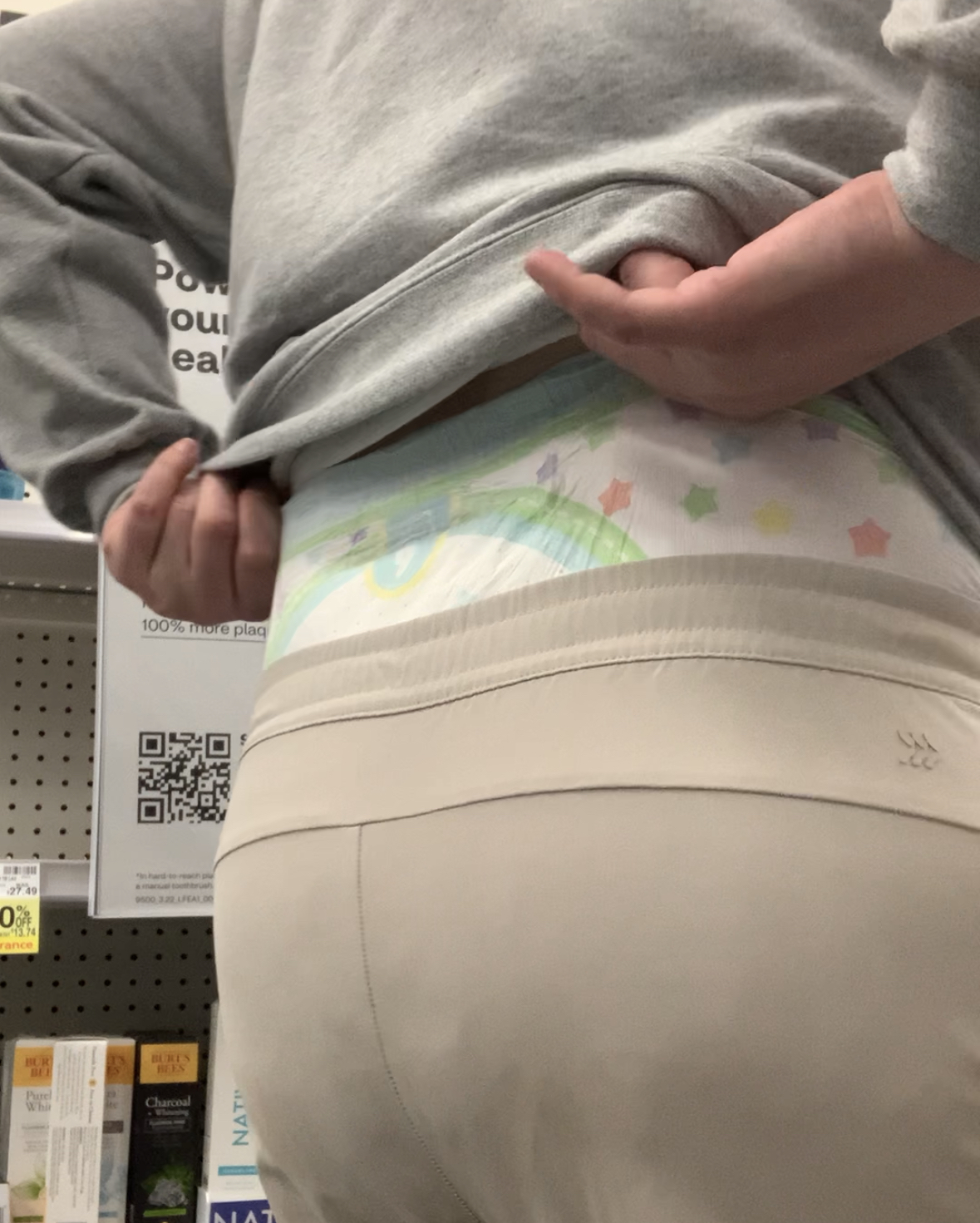 Accident in Diaper While Shopping