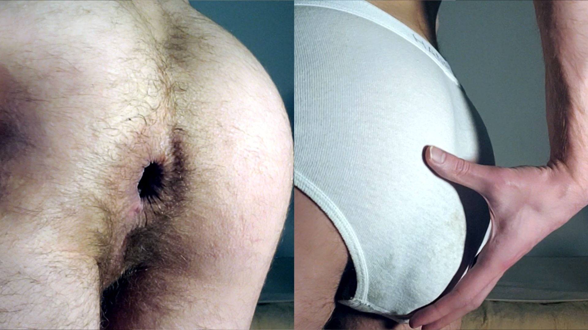Guy shows bloated hole, then destroys briefs