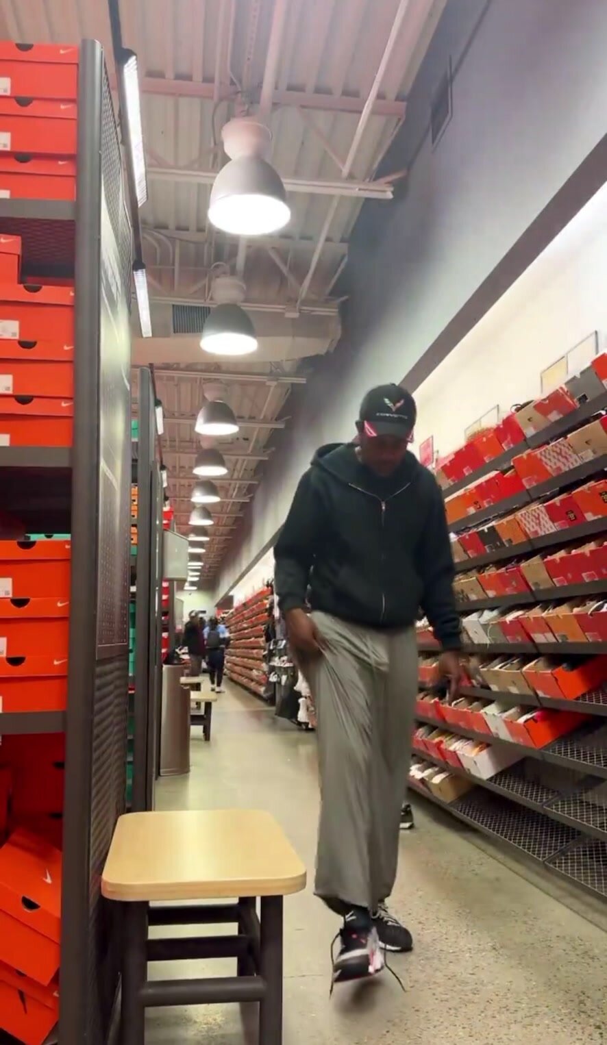 Freeballing while sneaker shopping
