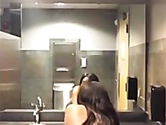 Naked girl twerking Naked in public washroom