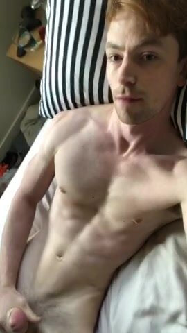 white str8 guy jerking for fake girl