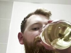 Hot ginger drinks his own piss