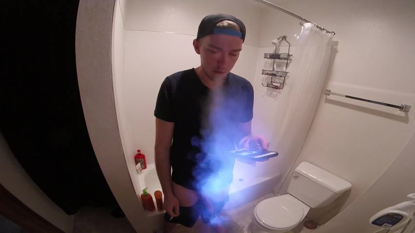 Smoking in the bathroom - video 2
