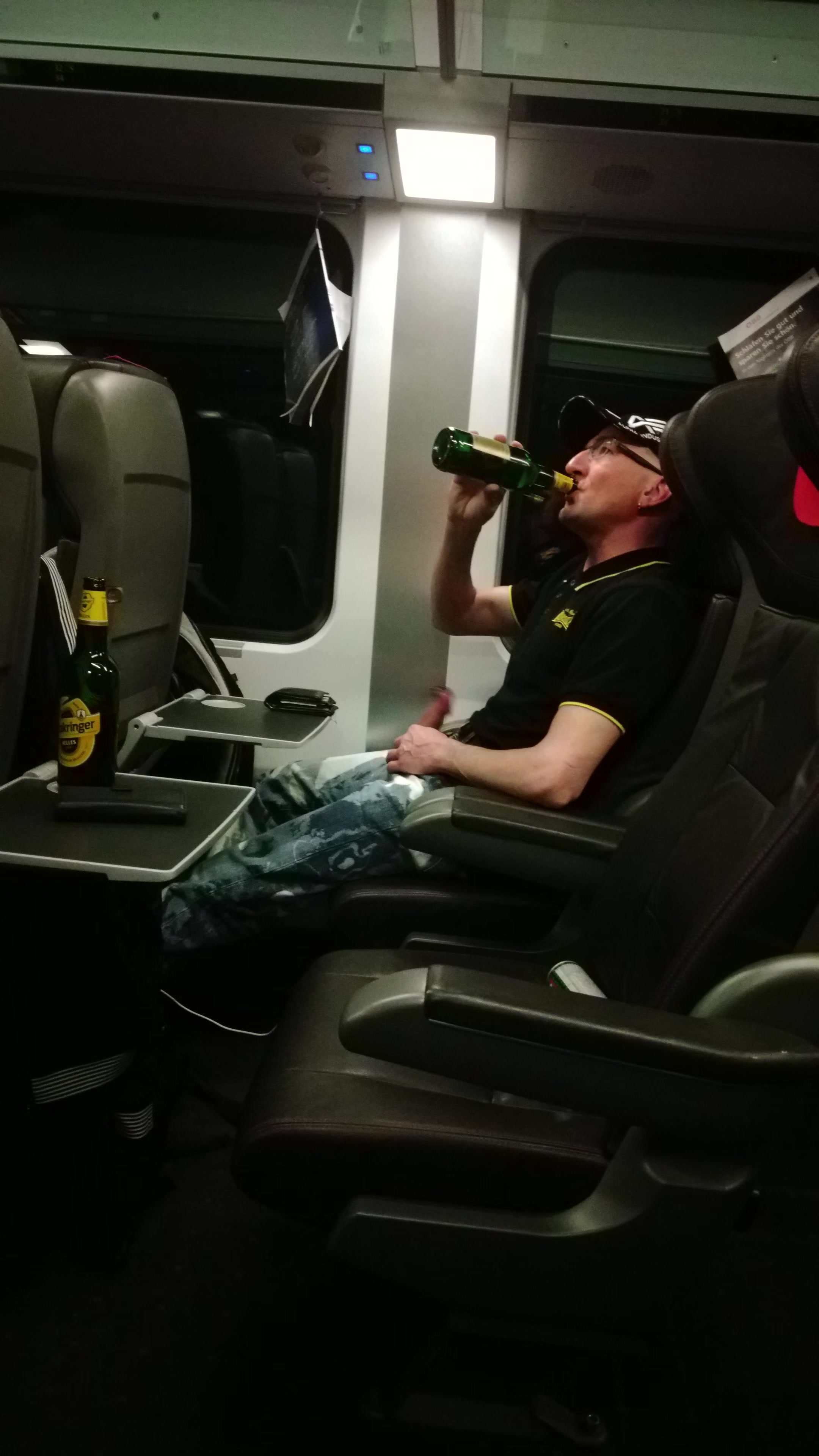 Short jerk in the first class of a train