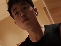 Handsome Chinese guy and milk from his cock