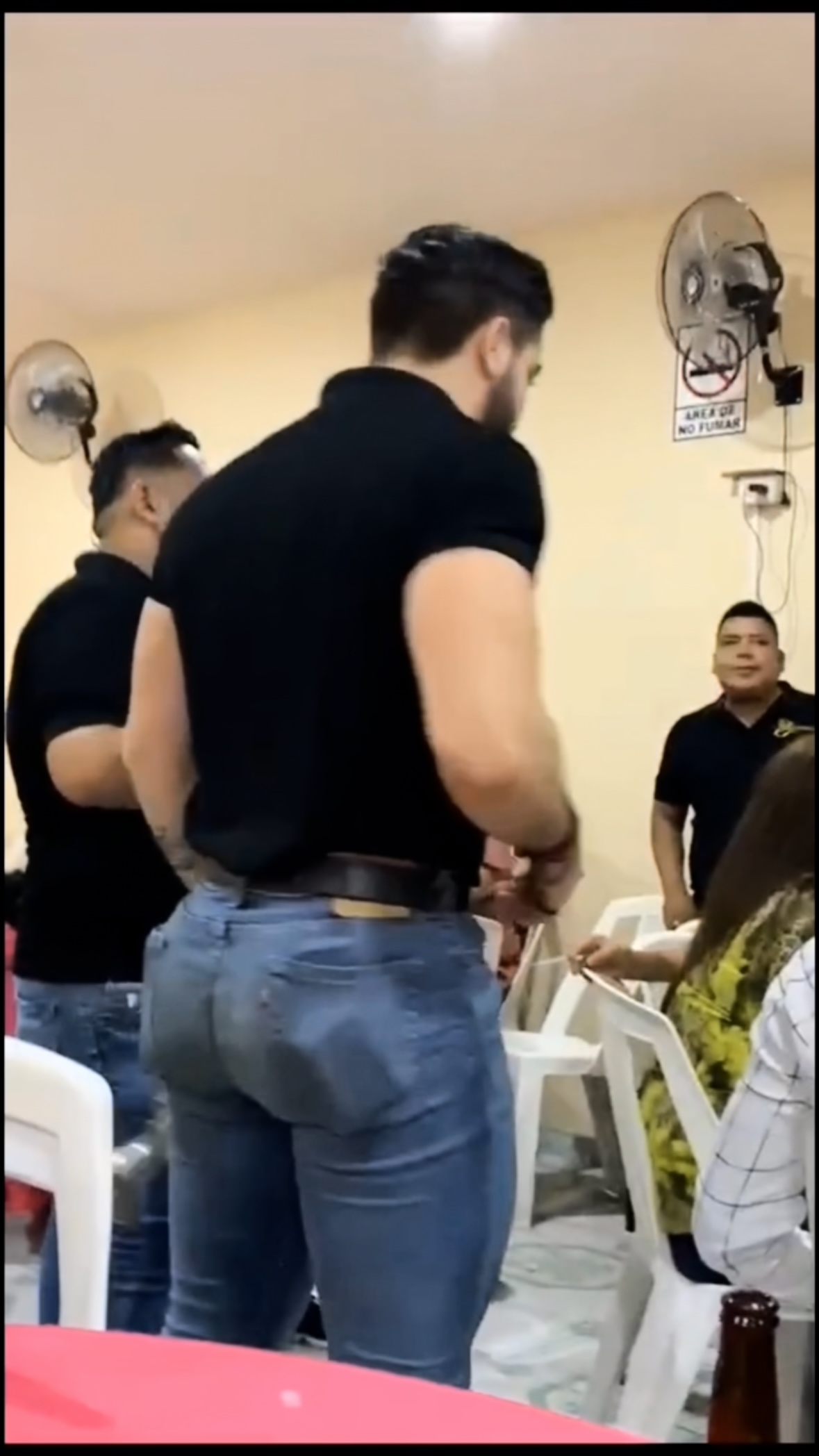 Latino trumpeter’s juicy bulge and ass wearing jeans