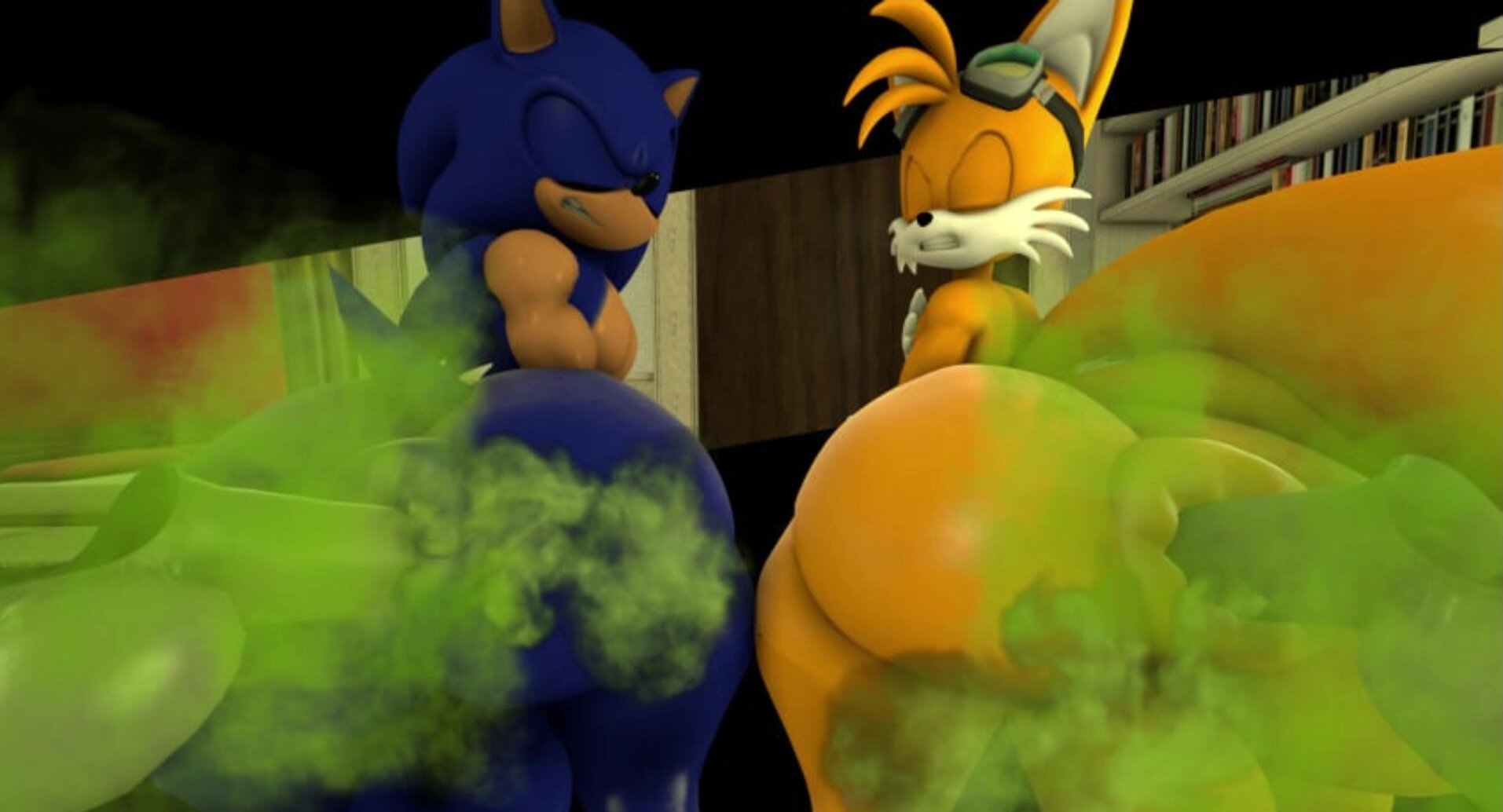 Sonic and Tails farting