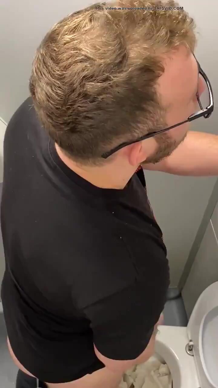 cute straight man handjob and cum in toilet