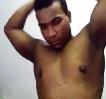 Beefy black man from Bahia  seducing fake girl on cam