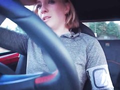 Girl farting in car - video 2