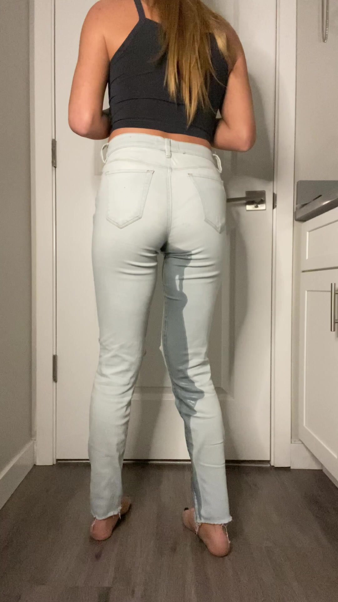 Girl Pees pants