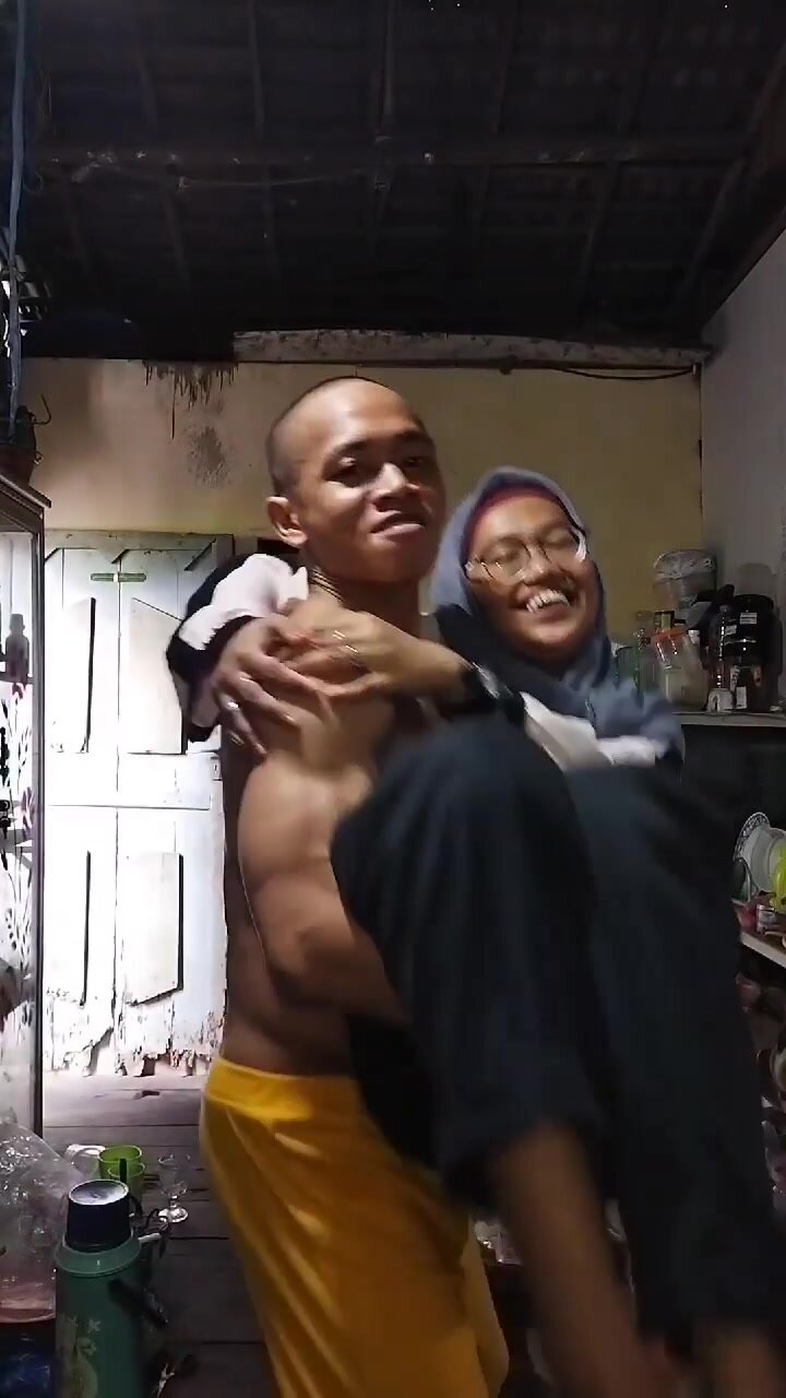 Husband lift his wife