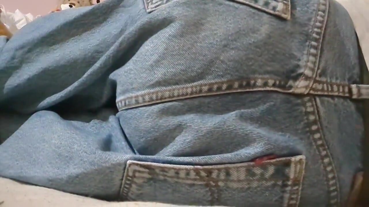 Boy poops in jeans while resting