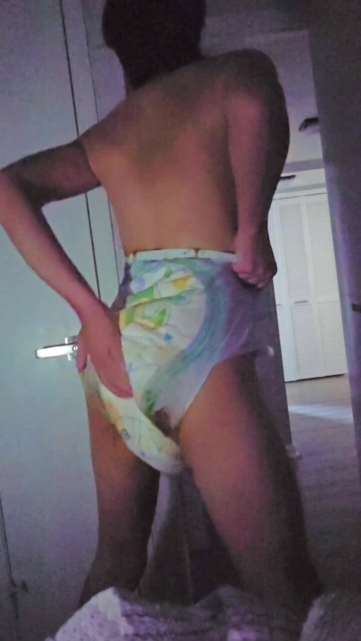 Twink Gives Himself Dirty Diaper Wedgie