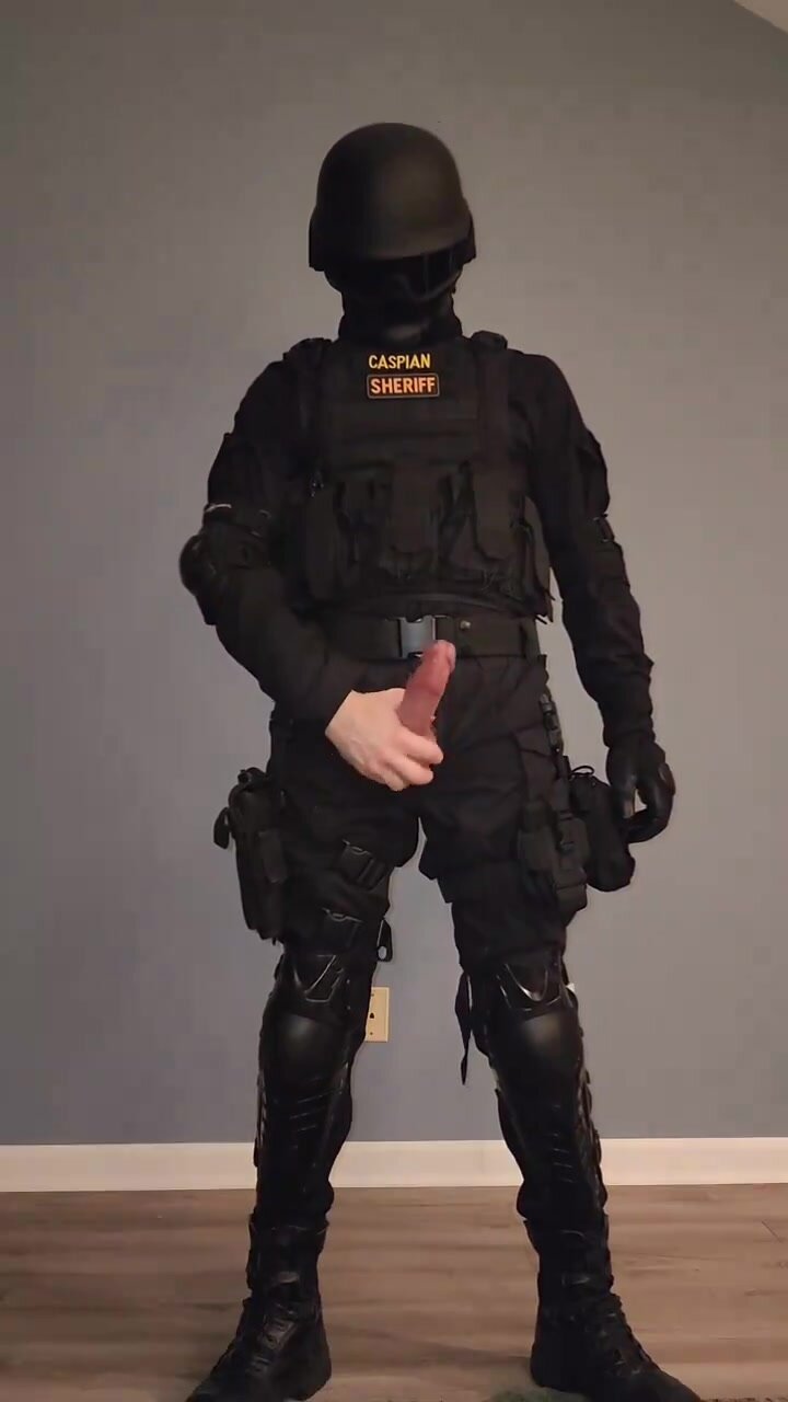 masked swat edging until he cums