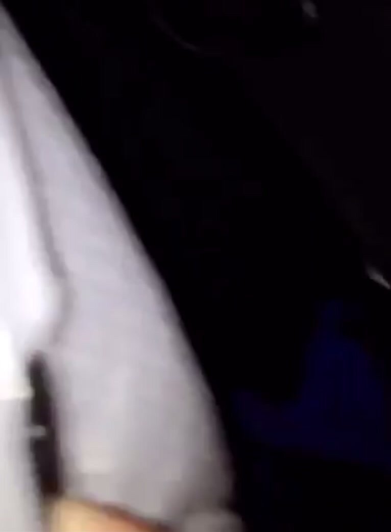 Drunk girl pees in a bag in the back seat