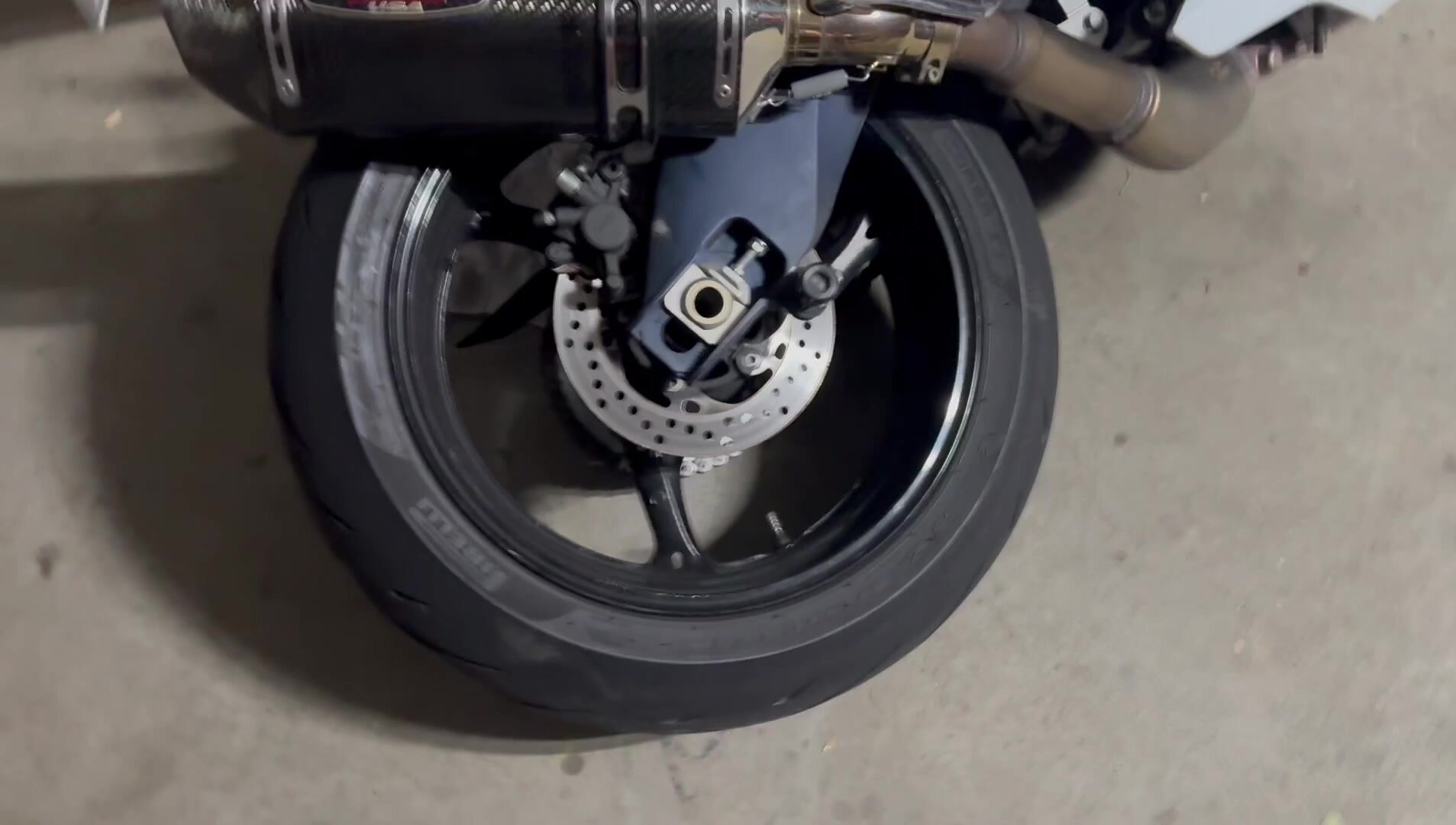Motorcycle tire and boot fun 1