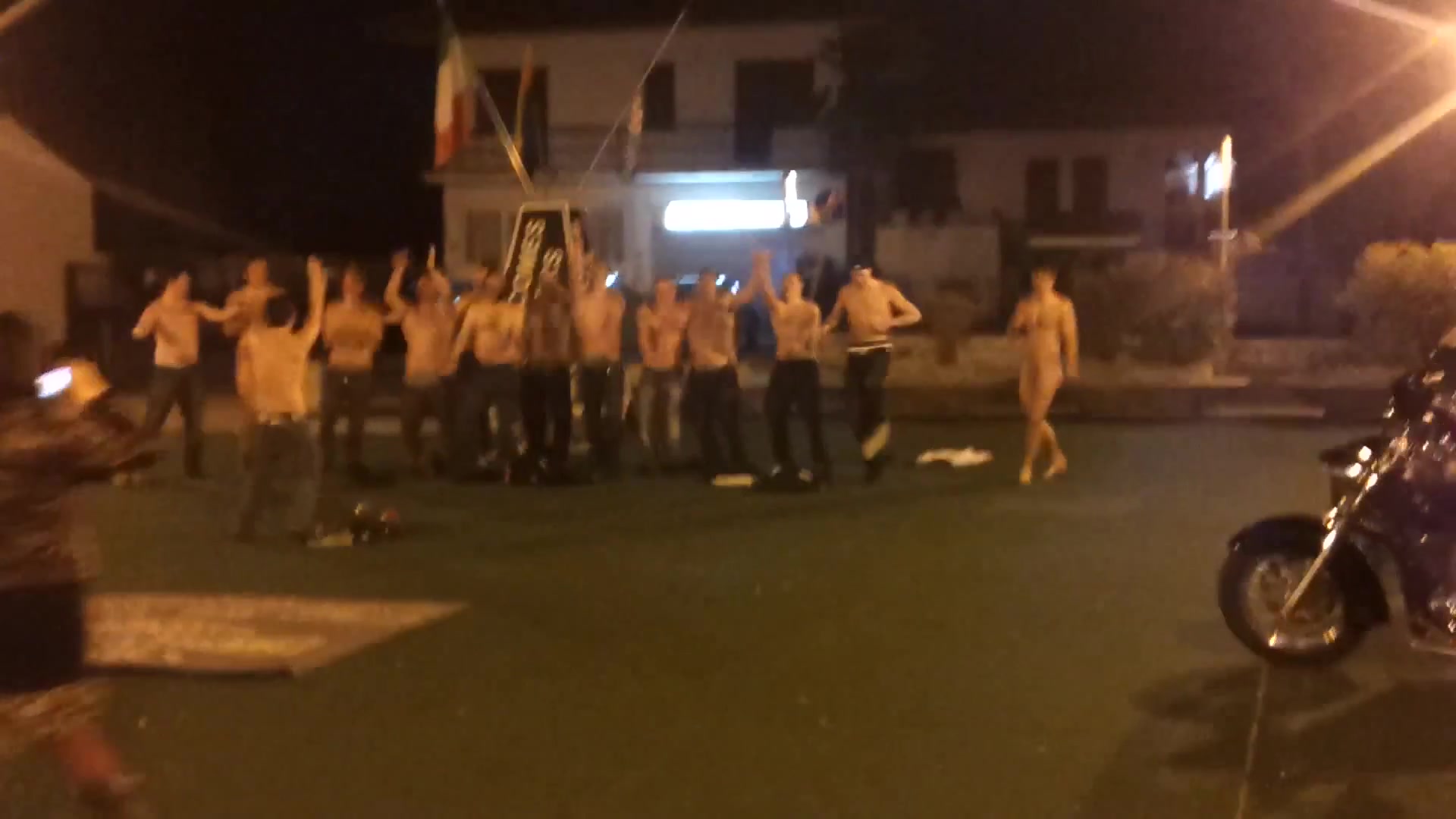 RUGBY GUYS ON THE PARTY OUTSIDE