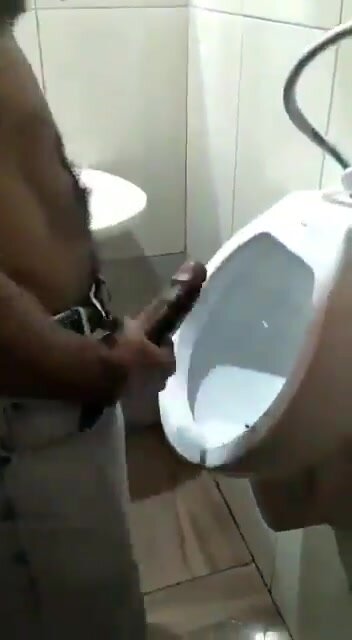 Huge black dick in the wc