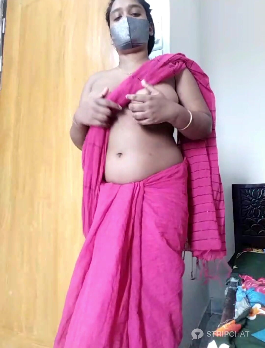 Kotha moni bengla cam girl saree without blouse