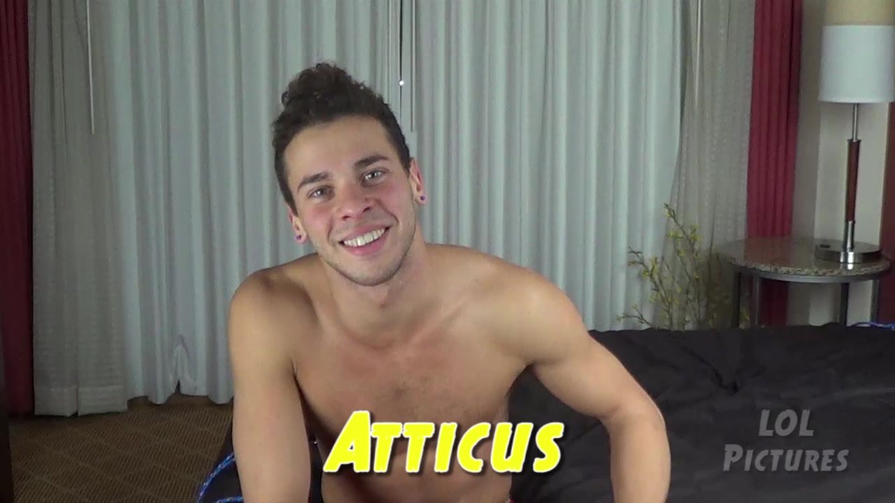 Young ticklish hunk Atticus get tickled