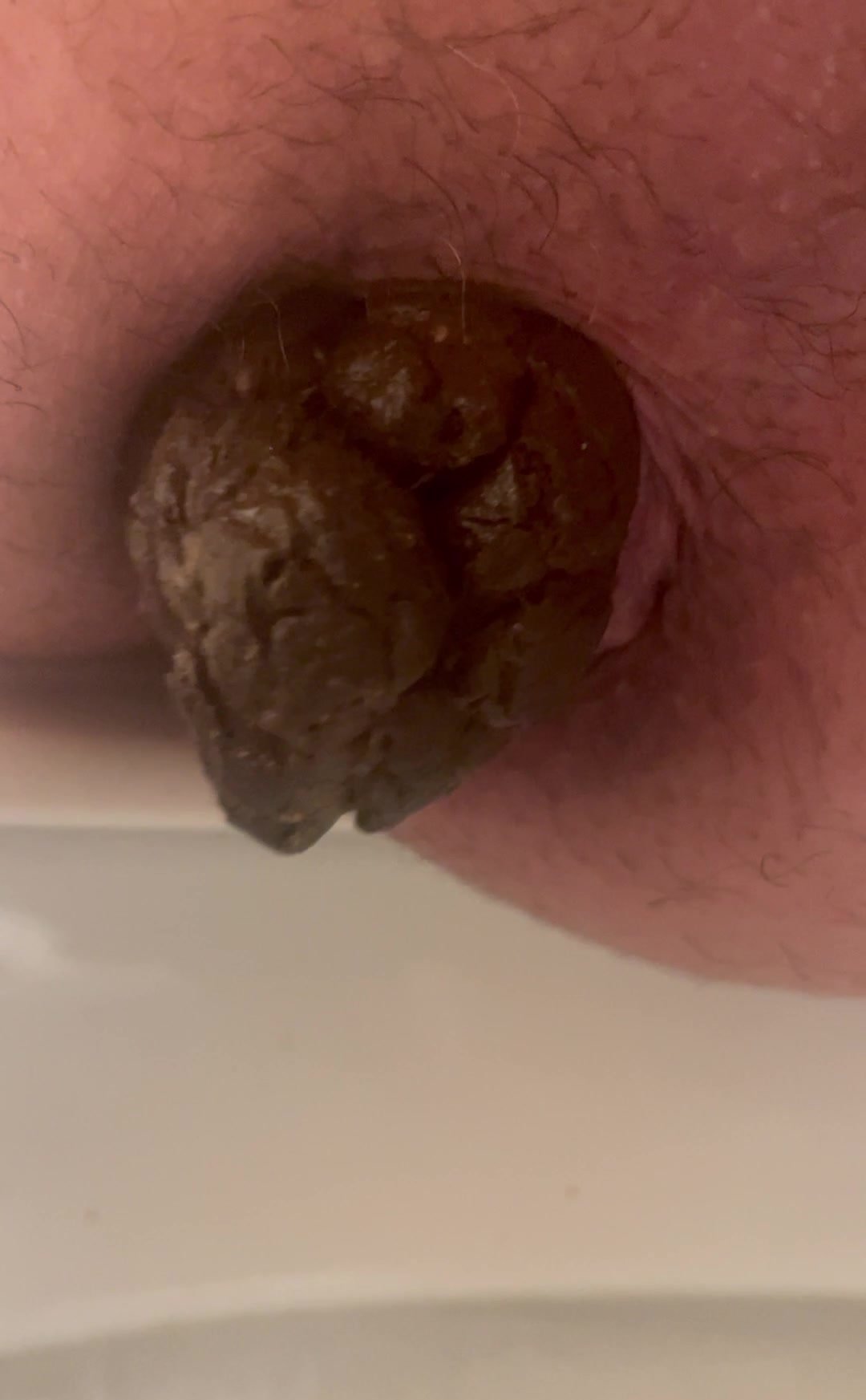 Hole releases wide turd