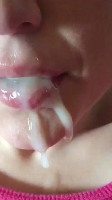 Spitting out a big load of cum