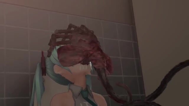 Miku gets jumpscared by dysonMMD