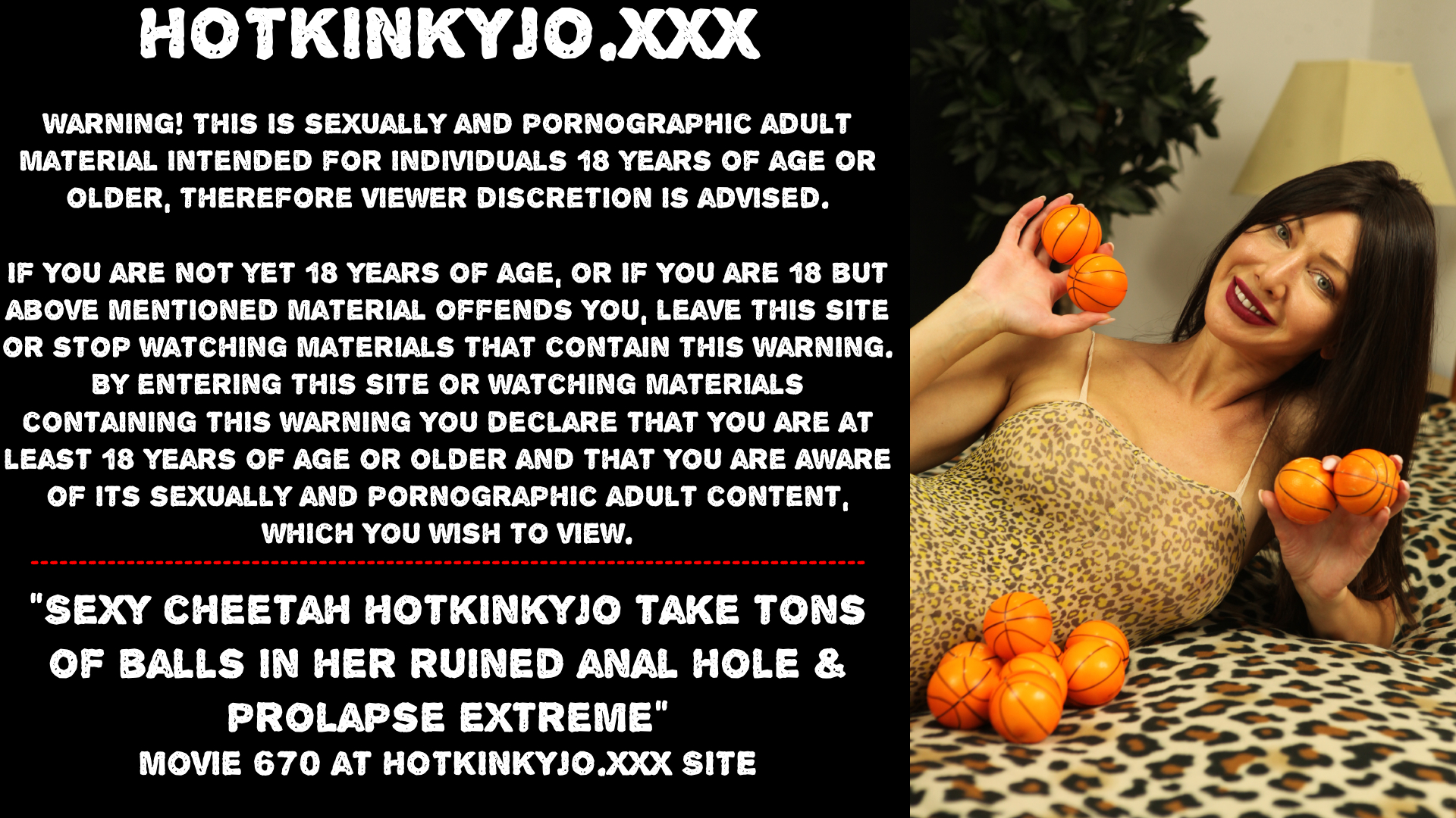 Sexy cheetah Hotkinkyjo taka balls & anal prolapse