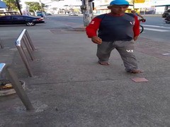 brazilian man caught bulging on the street
