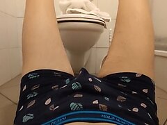 Teen peeing in underwear - video 2