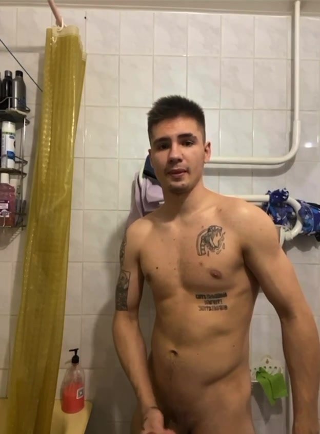 Russian Guy in Bathroom