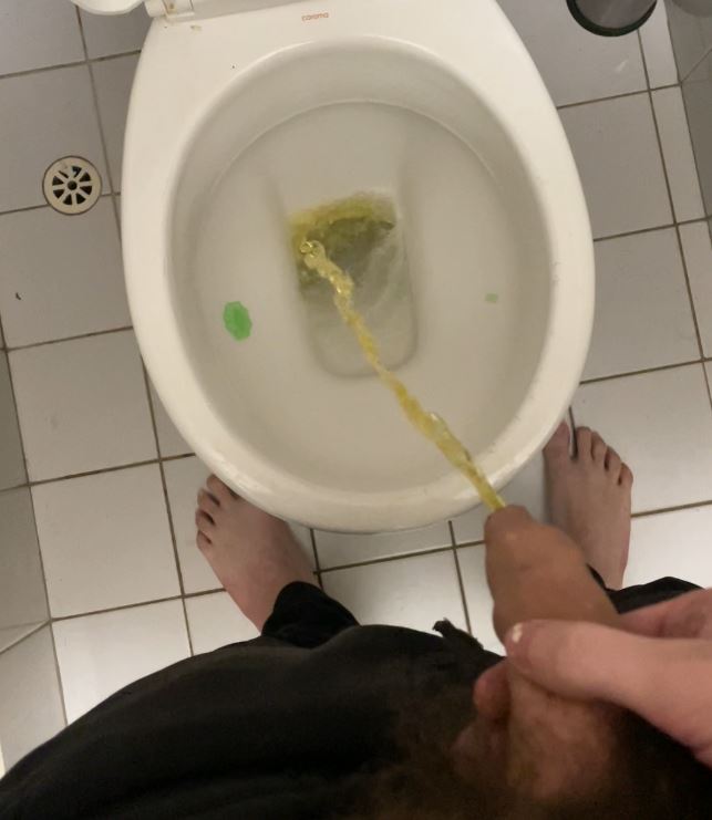 Pissing in my Aussie toilet 22 bi lad with stinky cock