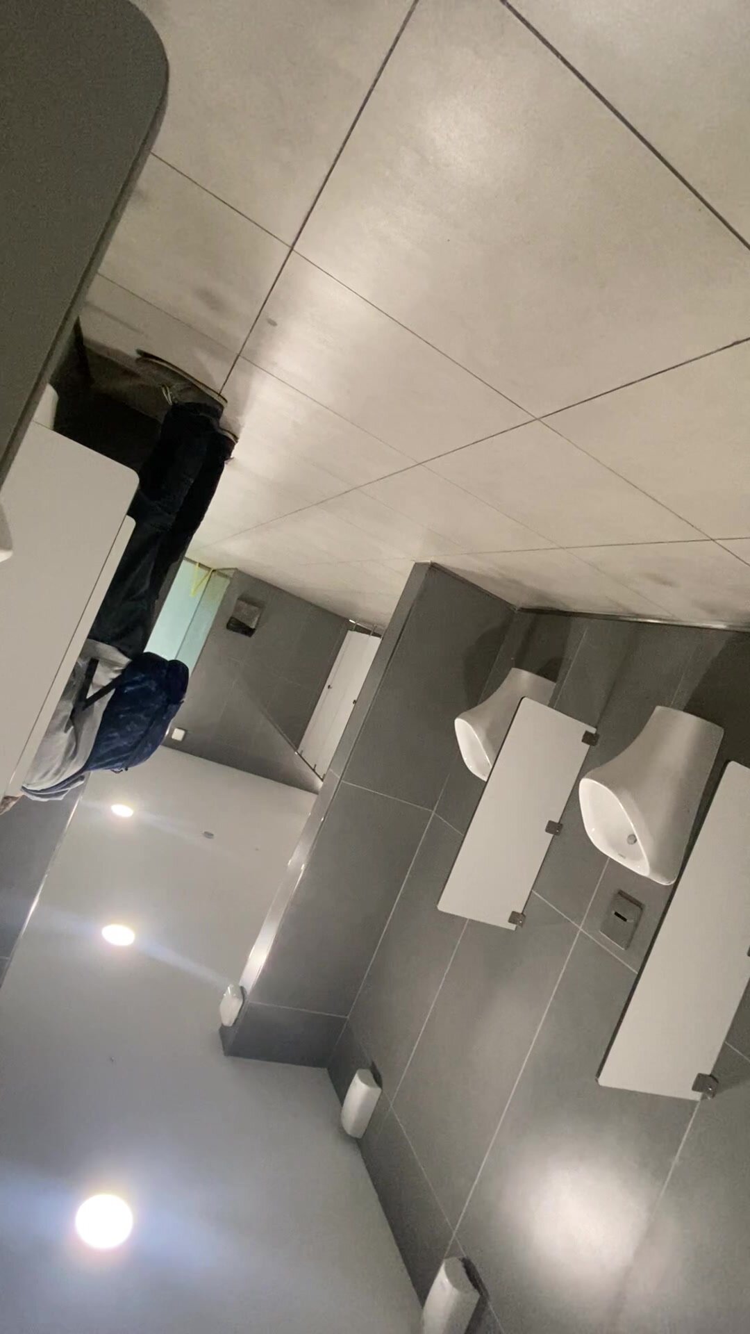 Urinals from behind