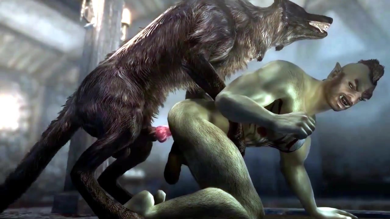 Orc fucked by his pet werewolf
