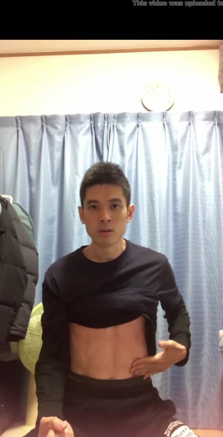 Asian - Young Sixpack Boy Navel Stab