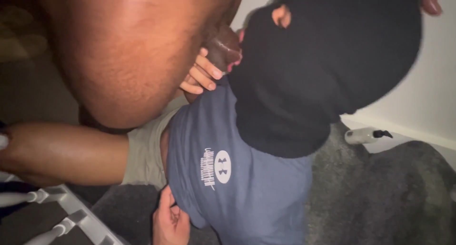 Sucking dick and fucked in the stairs