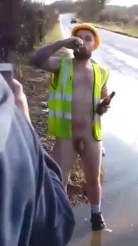 my coworker dared to drink naked outside