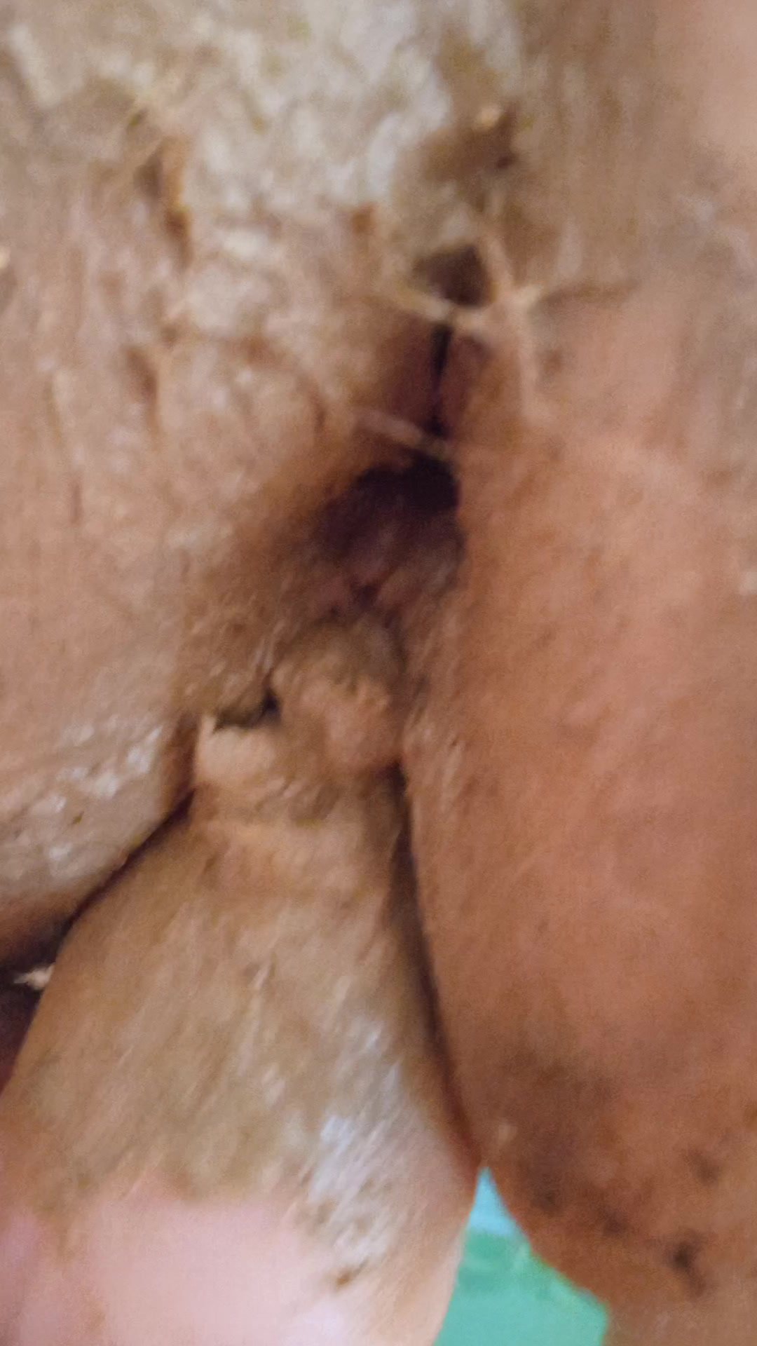 Stuffing shit into BBW's cunt and ass