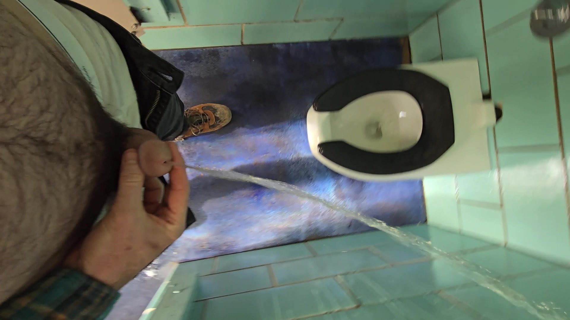Piss Trashing Campground Toilet in Tighty Whities 4