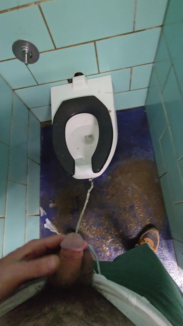 Piss Trashing Campground Toilet in Tighty Whities 6