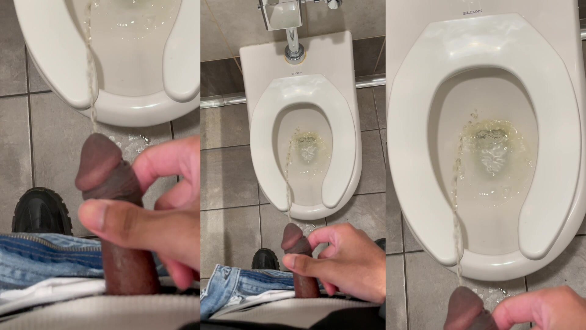 public restroom messy piss