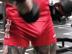 big bulge and butt at gym