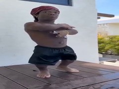 african midget dancing with a bulge