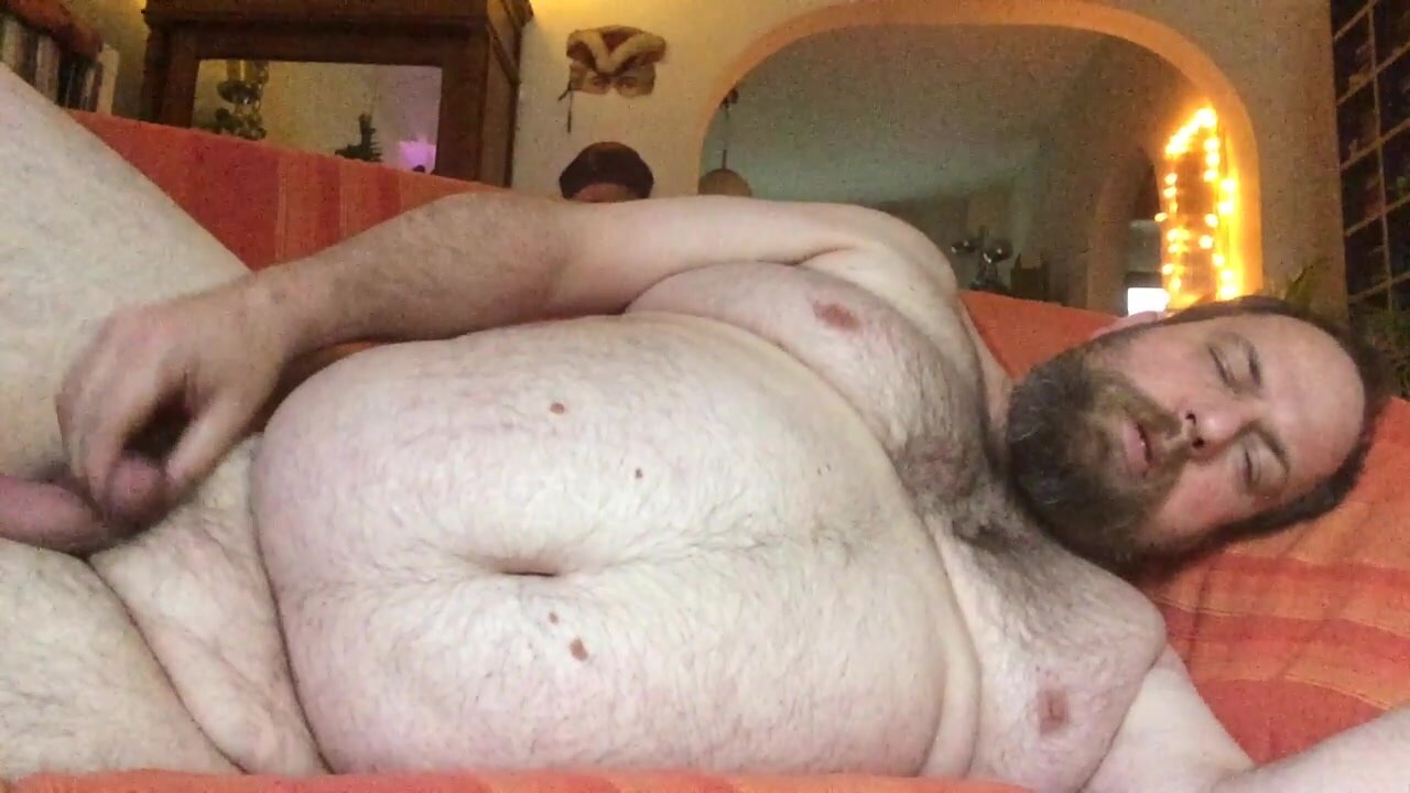 Chubby bear cums on cam - video 156