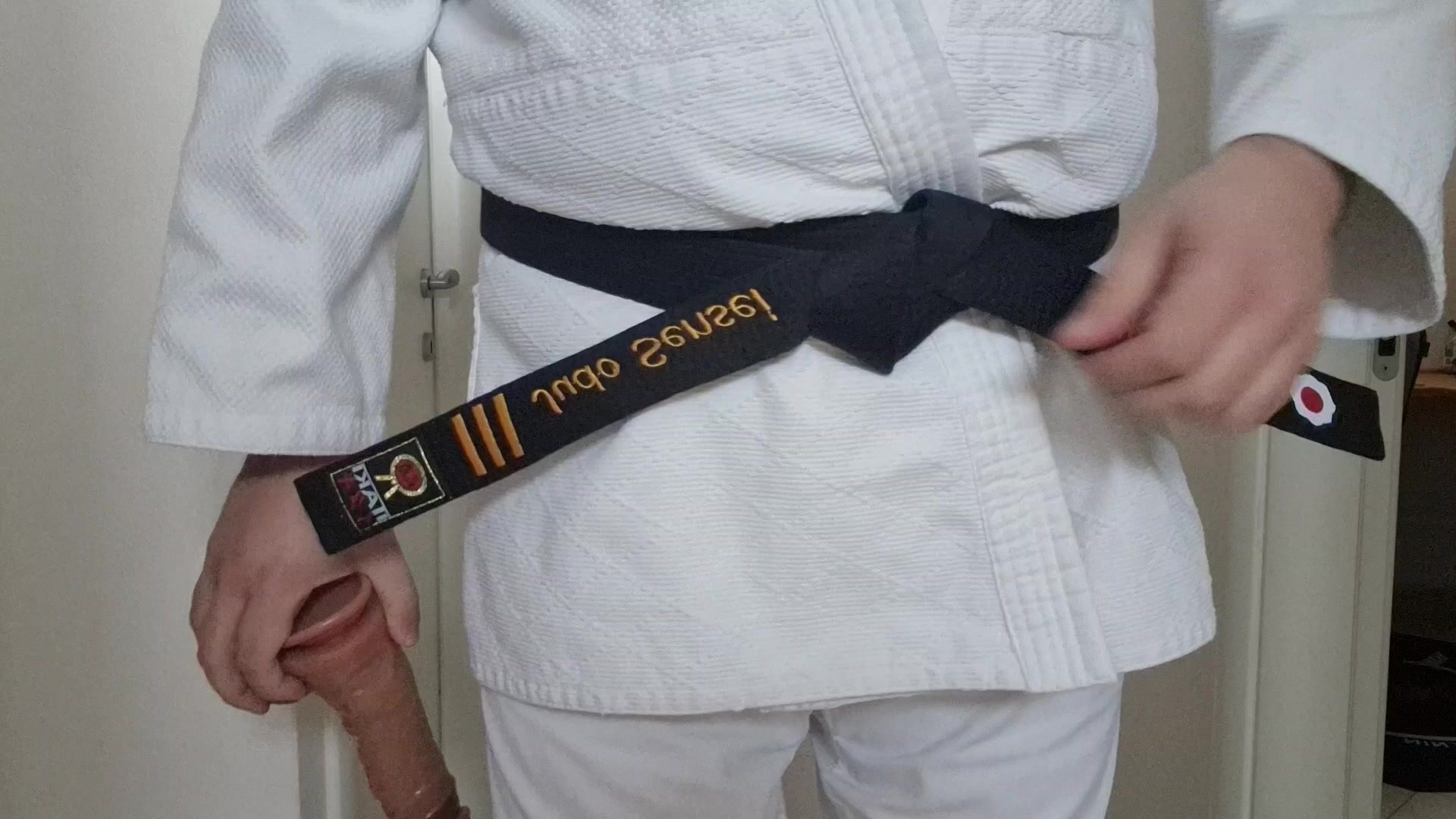 Preparation for judo lesson